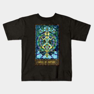 Wheel Of Fortune. Magic Gate Tarot Card Design. Kids T-Shirt